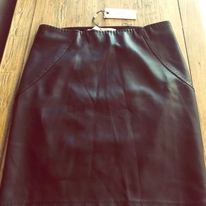 Max Studio black pleather mini skirt size XS
